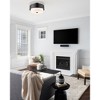 Counterpoint 3-Light Semi-Flush Mount - Matte Black Steel, Mid-Century Modern & Industrial Style - 2 of 4
