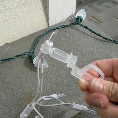 100ct Dual Direction Clear String Light Clip Titan Target