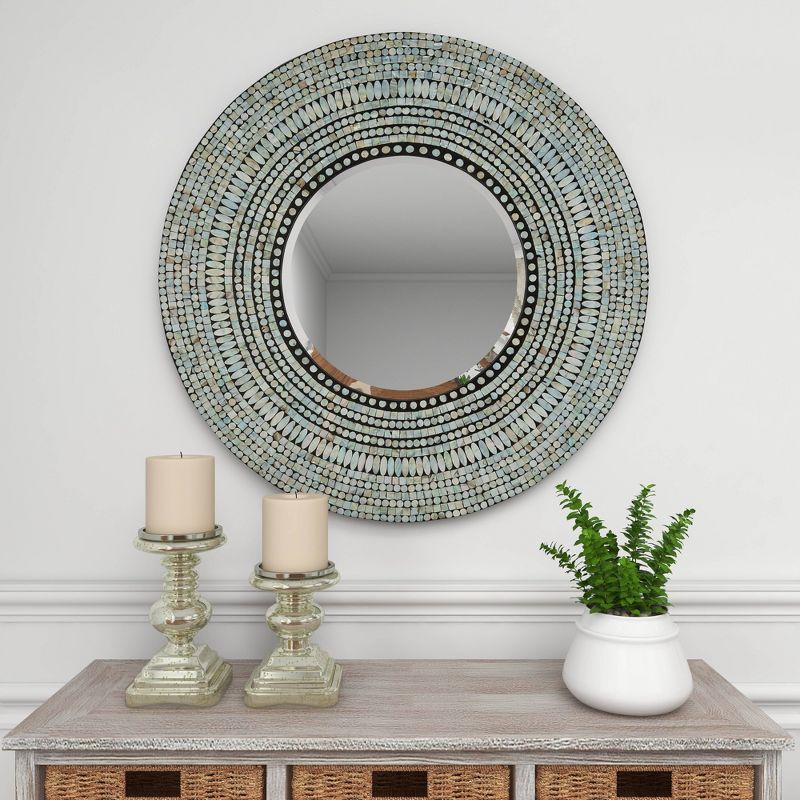 Wood Handmade Mosaic Wall Mirror - Olivia & May, 5 of 16
