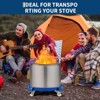55 Gallon Drum Dolly, 1000 lbs Load Capacity Trash Can Dolly With 4 Swivel Casters & Cross Braces, Non Tipping Hand Truck, Barrel Dolly - 4 of 4