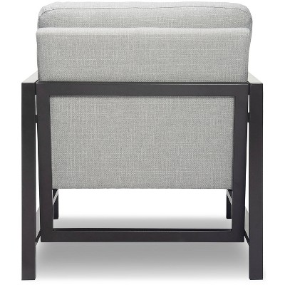 Russell Light Gray Metal Frame Accent Chair