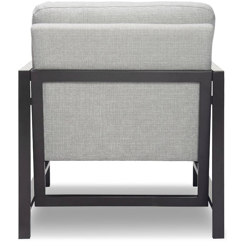 Russell Gray Metal Frame Accent Chair - Finch, 5 of 12