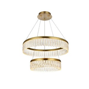 Elegant Lighting Rune 2 - Light Chandelier in  Satin Gold - 1 of 4
