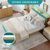 King Size Bed Frame with Charging Station, Upholstered Headboard and Footboard, Platform Bed Frame King with Storage Headboard,Metal Slat Support - 4 of 4
