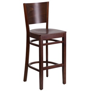 Flash Furniture Solid Back Wooden Restaurant Barstool - 1 of 4