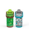 Zak Designs 16oz Plastic Kids' Water Bottle with Bumper and Antimicrobial Spout 'Minecraft': Dishwasher-Safe Toddler Drinkware - 2 of 4