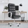vidaXL Reclining Office Chair – Sophisticated Black Faux Leather Design – Adjustable and Comfortable - 2 of 4