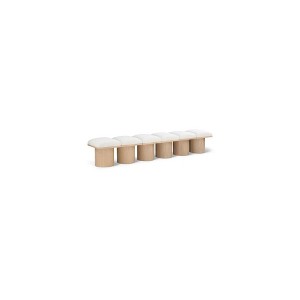 Meridian Furniture,Pavilion Boucle Fabric Bench - 1 of 4