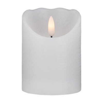 Northlight 4" LED White Flameless Battery Operated Wax Candle