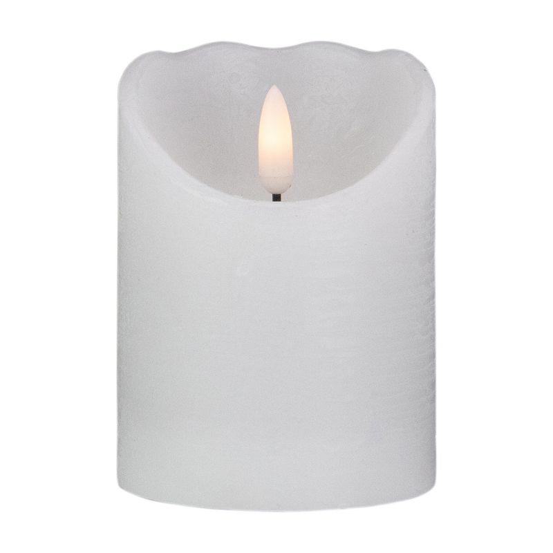 Northlight 4" LED White Flameless Battery Operated Wax Candle, 1 of 6