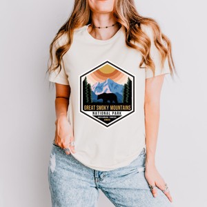 Simply Sage Market Great Smoky Mountains National Park Badge Short Sleeve Tee - 1 of 4