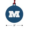 Millikin University Primary Logo Aluminum Holiday Christmas Tree Ornament - 3 of 4