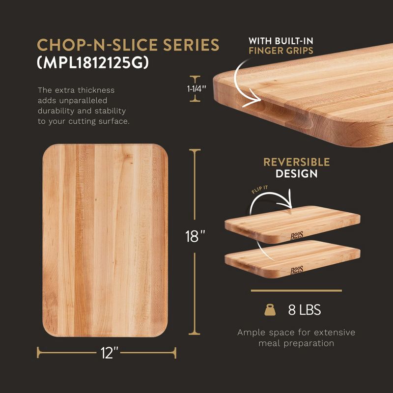 John Boos Maple Wood Edge Grain Reversible Cutting Board, 2 of 7