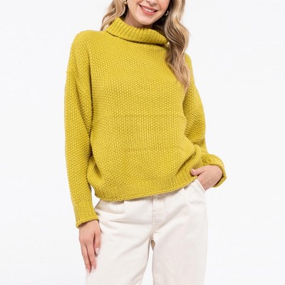 Mine Fashion Women's Turtle Neck Knit Sweater : Target