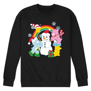 Men's - Care Bears - Christmas Snowman Graphic Fleece Sweatshirt - 1 of 4