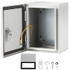 Electrical Distribution Box with Hinged Cover, Panel Box with Waterproof & Dustproof Enclosure, Indoor Outdoor Junction Box with Mounting Plate - 2 of 4