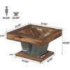HTUTWOO 31.5” Square Coffee Table, Modern Cocktail Tea Table with Crisscross Base Suitable for small spaces, Brown - 3 of 4