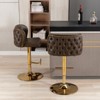 Swivel Barstools Adjusatble Seat Height, PU Upholstered Bar Stools with the whole Back Tufted, for Home Pub and Kitchen Island（Set of 2） - 4 of 4