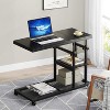 Tribesigns Height Adjustable End Table, C-Type Side Table with Wheels - 2 of 4