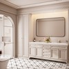 Rectangular Framed Tempered Glass Wall-Mounted Bathroom Vanity Mirror - 2 of 4