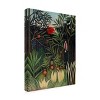 Canvas Wall Art - Pictufy  'Monkeys And Parrot In The Virgin Forest' Wall Art for Living Room, Bedroom, or Office Décor by Trademark Fine Art - 2 of 4