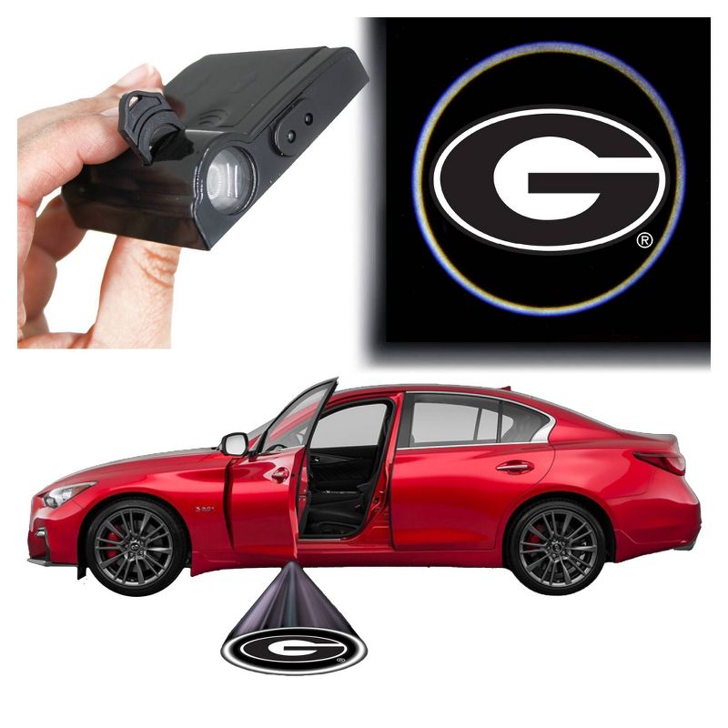 NCAA Georgia Bulldogs LED Car Door Light, 1 of 3