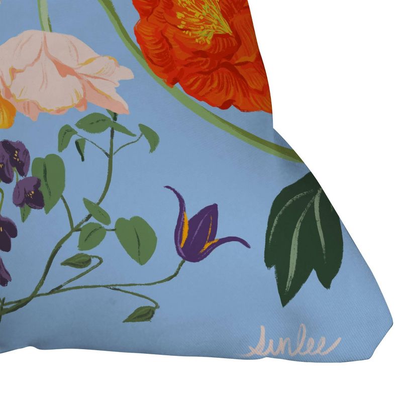16&#34;x16&#34; SunLee Art Poppy Garden Square Throw Pillow Blue - Deny Designs, 4 of 6