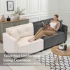 Buenhomino Modern Velvet Loveseat Couch for Small Spaces, Mid Century Modern Sofa Couch with Solid Wood Legs for Bedroom,Living Room, Apartment - 4 of 4