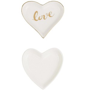 Unique Bargains Trinket Ceramic Jewelry Tray for Organizing Earrings Necklaces Bracelets 3.5x3.6x0.5inch - 1 of 4