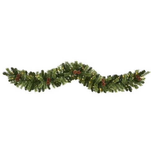 Target pre lit garland deals battery operated