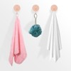 Unique Bargains Aluminum Self-Adhesive Bathroom Kitchen Towel Hooks 4 Pcs - 3 of 3