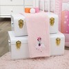NoJo Disney Minnie Mouse Be Happy Pink, Aqua and White Super Soft Baby Blanket with Cloud Applique - 2 of 4