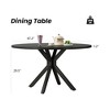 Infurnic Coffee Tables, Modern Dining Table with four sturdy table legs, Round Table for Kitchen or Living Room, Black, 47.2"*47.2"*29.5" - 4 of 4