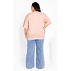 Women's Plus Size Oversized Angels Tee - dusty rose | CITY CHIC - 2 of 4