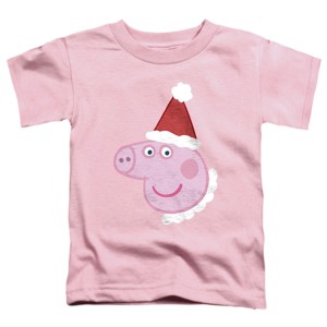 Toddler Boys' Peppa Pig Peppa Pig Santa Hat T-Shirt - 1 of 4