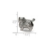 Black Bow Jewelry Sterling Silver Persian Cat Bead Charm - 3 of 4