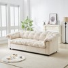 MAYEERTY 99.2 Inch Chenille Modern Comfort Deep Seat Sofa Upholstered Fluffy Cloud Sofa Beige Living Room Bedroom Office Apartment - 2 of 4