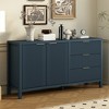 60" Sideboard Buffet Cabinet, Fluted Coffee Bar Cabinet with 2 Drawers, Accent Console Table, Storage Cabinet for Living Room Entryway Hallway - 2 of 4