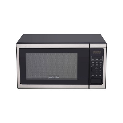 Photo 1 of **MISSING GLASS** Proctor Silex 1.1 cu ft 1000 Watt Microwave Oven - Stainless Steel