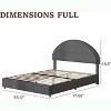 Double Bed Frame with Padded Bed Ring and Lambswool Headboard Platform, Cloud-Like Bed Frame with Soft Rounded Corners, Easy to Assemble - 2 of 4