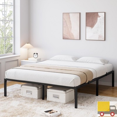 Garvee Metal Platform Bed Frame with Heavy Duty Steel Slats,Noise-Free,Reinforced Center Support,Under-Bed Storage Space,No Box Spring Needed