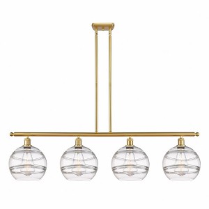 Rochester - 4 Light Stem Hung Island In Industrial Style-12.13 Inches Tall and 48.25 Inches Wide - 1 of 1