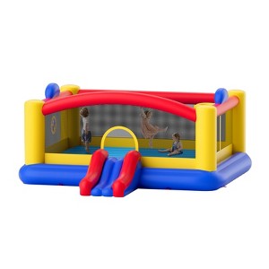VEVOR Inflatable Bounce House, Outdoor High Quality Playhouse Trampoline, Jumping Bouncer, for Kid Ages 3–10 Years, 177x173x80 inch - 1 of 4