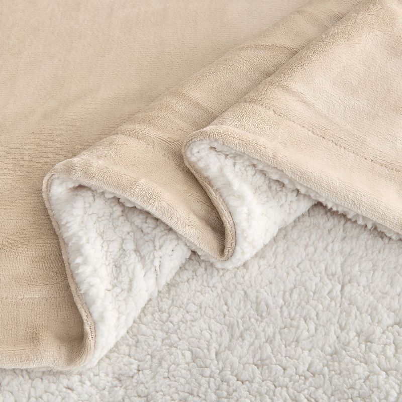 Velvet Plush Soft Fleece Reversible Throw, Warm and Comfortable Bed Blanket - Great Bay Home, 4 of 6