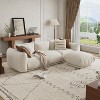101" Beige Chenille Cloud Sectional Sofa - L-shape modular with 23.2" deep seat for living room, small space & office. - 3 of 4