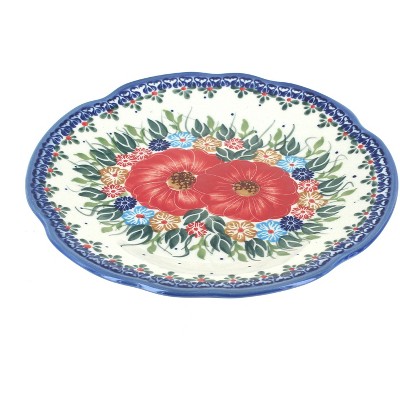 Blue Rose Polish Pottery Amelie Dessert Plate