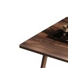 SEVOBAL Dining Tables Modern MDF Dining Table with Walnut Metal Legs Multi Use Small Desk for Kitchen Office, Brown, 47.24"*27.56"*29.92" - 3 of 4