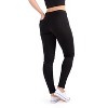 Memoi French Terry Cotton Blend Yoga Pants Black S-M - 3 of 4