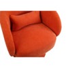 Kumasinova 360° Swivel Barrel Chair,Modern Accent Chair with Faux Fur/Linen Upholstery,Comfy Reading Chair for Living Room & Bedroom - 3 of 4