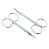 Unique Bargains Trimming Eyebrow Hair Curved Edge Scissors Silver Tone 2" x 2" 2 Pcs - 2 of 4